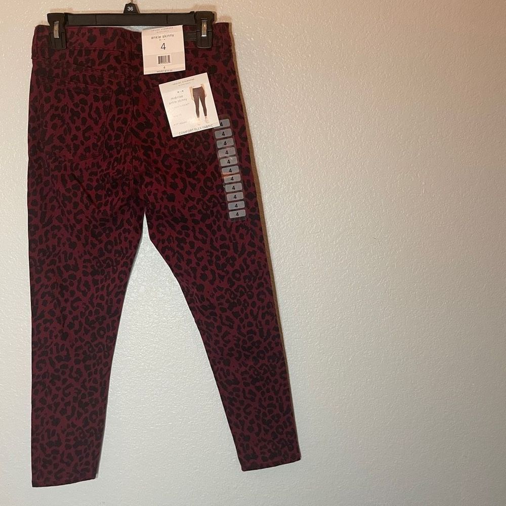 New social standard by sanctuary women size 4 pants cheetah midrise skinny ankle